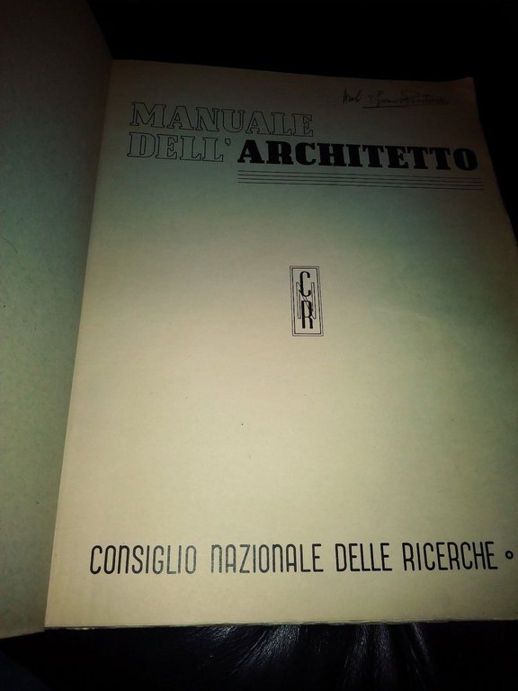 manuale dell'architettura consiglio nazionale e delle ricerche 1953