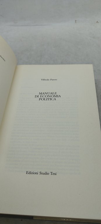 manuale di economia politica vilfredo pareto