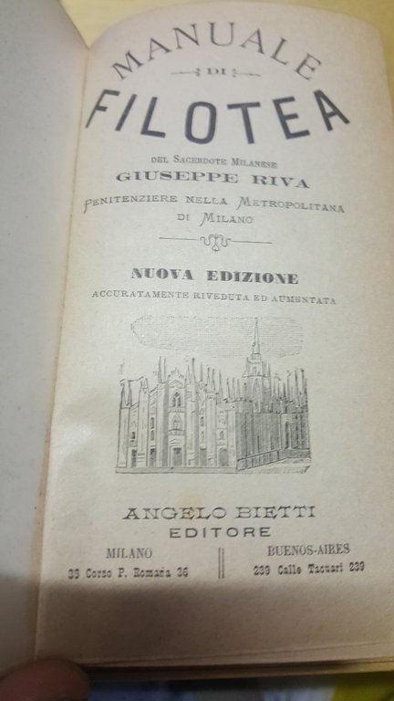 manuale di filotea del sacerdote milanese giuseppe riva 1889