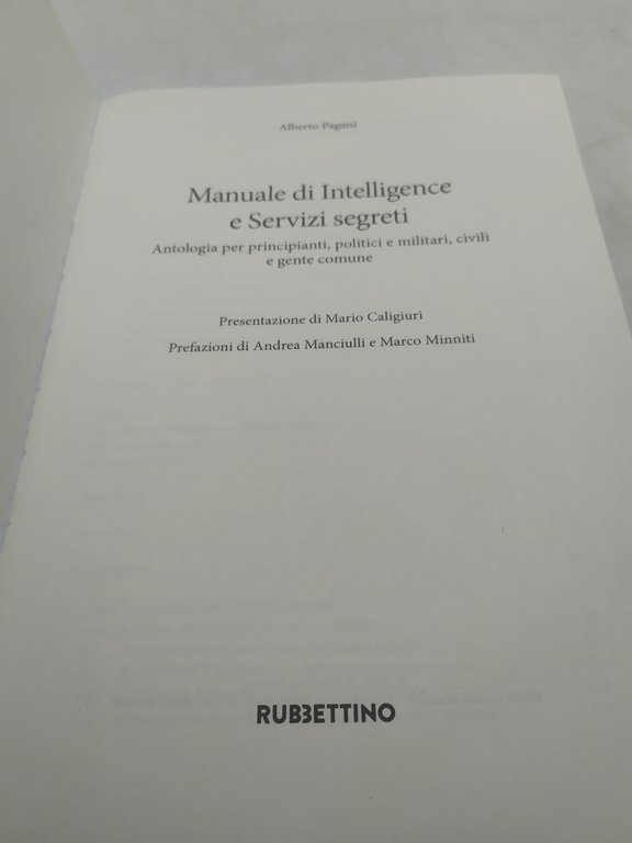 manuale di intelligence e servizi segreti alberto pagani