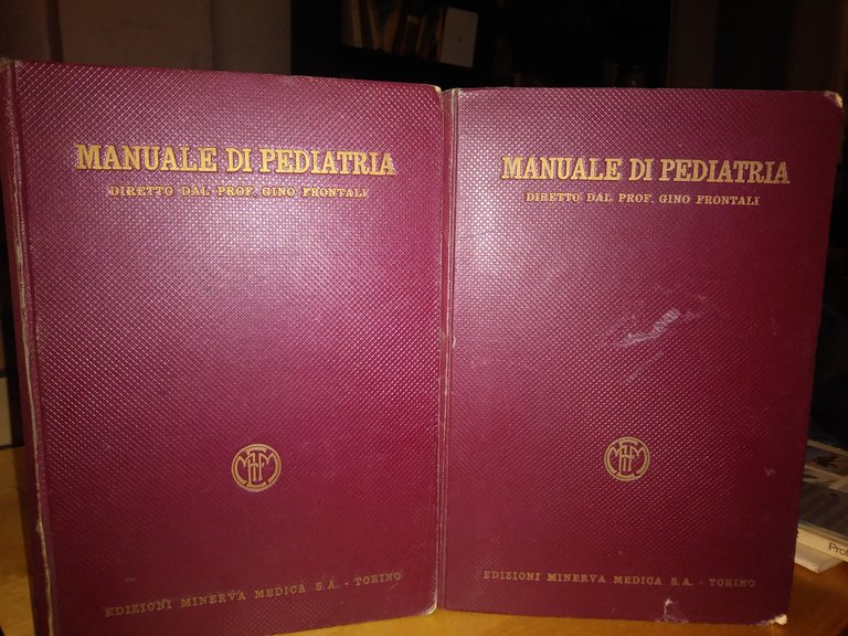 manuale di pediatria diretto dal prof.gino frontali 1949 2 volumi