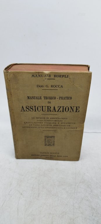 manuale teorico pratico di assicurazione hoepli