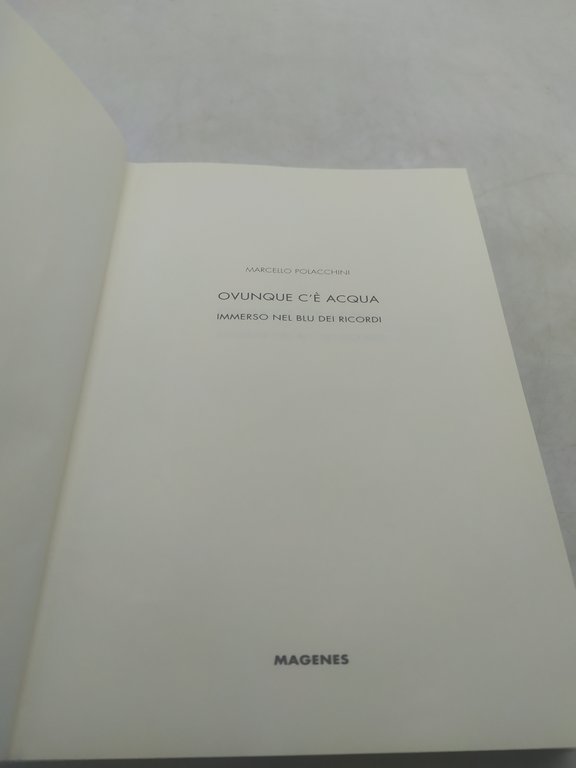 marcello polacchini ovunque c'è acqua immerso nel blu dei ricordi