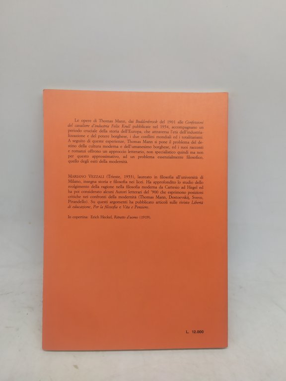 mariano vezzali thomas mann e la crisi dell'umanesimo borghese moderno