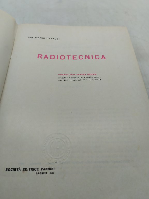 mario cataldi radiotecnica vannini