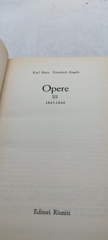 marx engels opere complete 3 1843-1844 editori riuniti