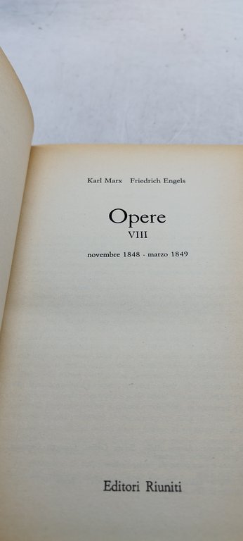 marx engels opere complete VIII 1848-1849 editori riuniti