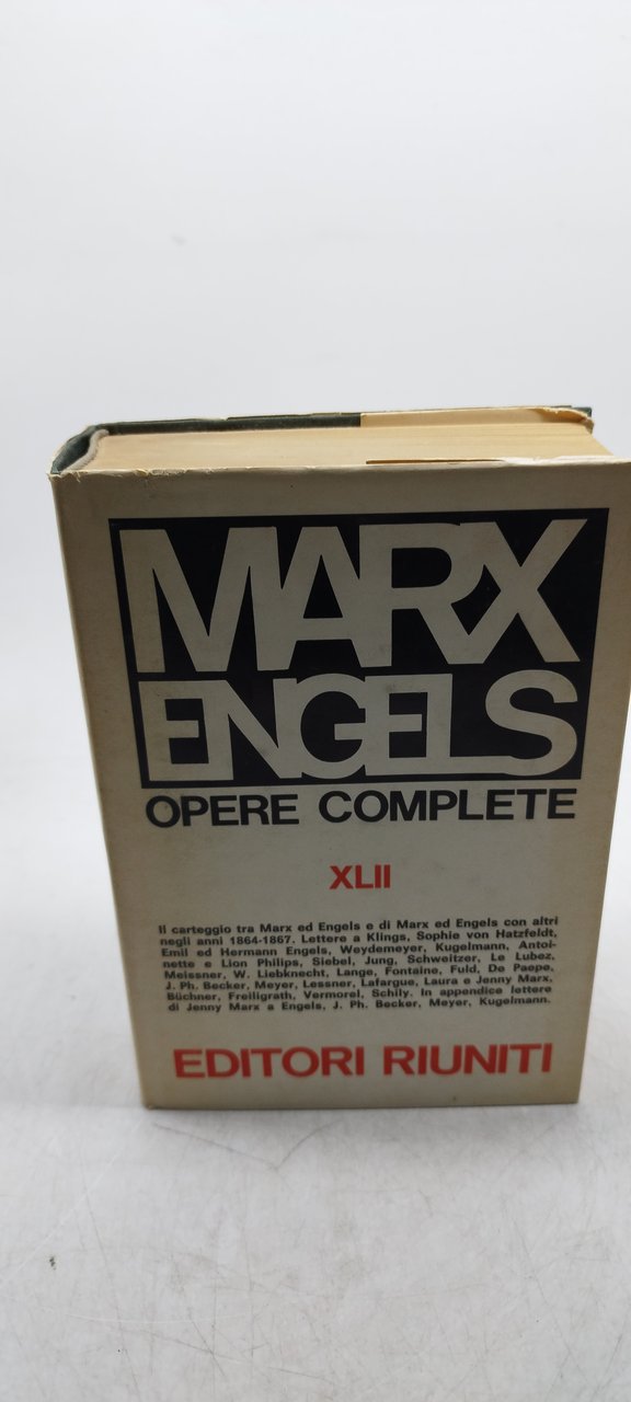 marx engels opere complete XLII 1864 1867 carteggio