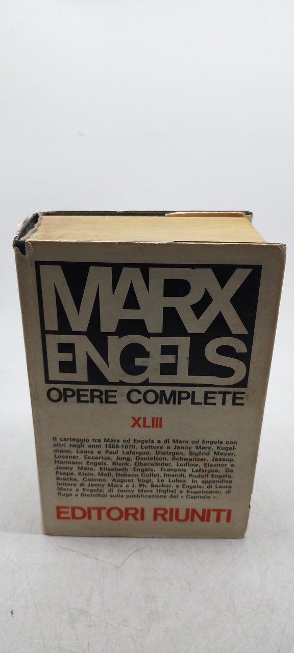 marx engels opere complete XLIII 1868 1870 editori riuniti