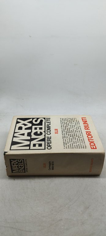 marx engels opere complete XLIII 1868 1870 editori riuniti