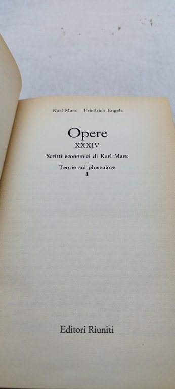 marx engels opere complete XXXIV editore riuniti