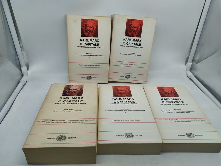 marx il capitale critica dell'economia politica einaudi 5 volumi