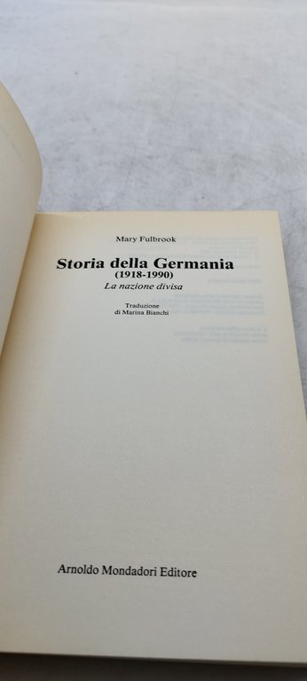 mary fulbrook storia dela germania 1918 1900 oscar mondadori