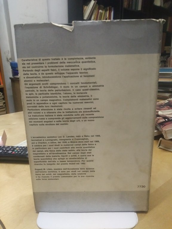 meccanica quantistica programma di matematica fisica elettronica 1969 boringhieri