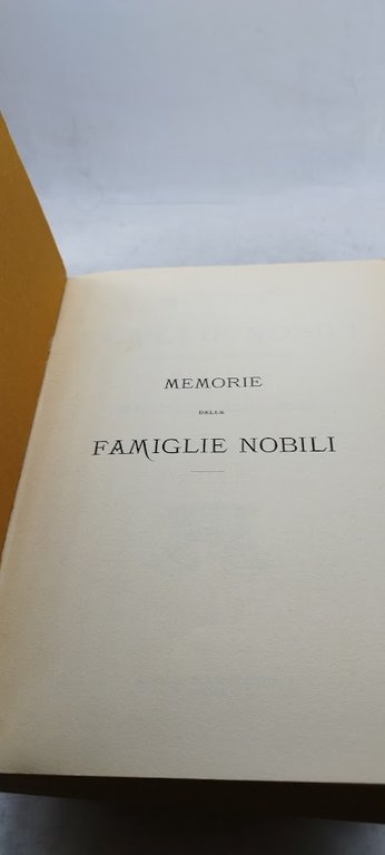 memorie delle famiglie nobili delle province meridionali d'italia 3 volumi