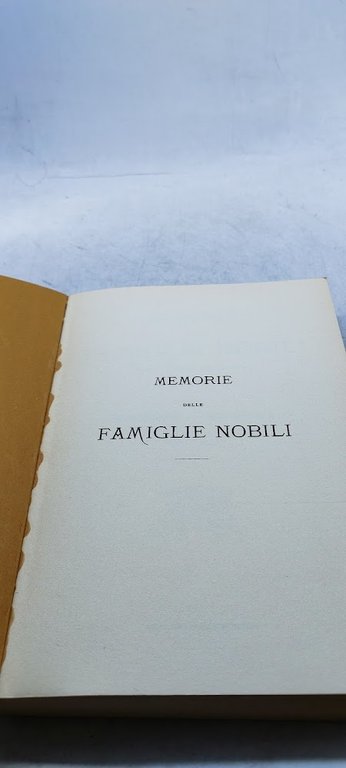 memorie delle famiglie nobili delle province meridionali d'italia 3 volumi