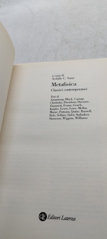 metafisica classici contemporanei biblioteca universale