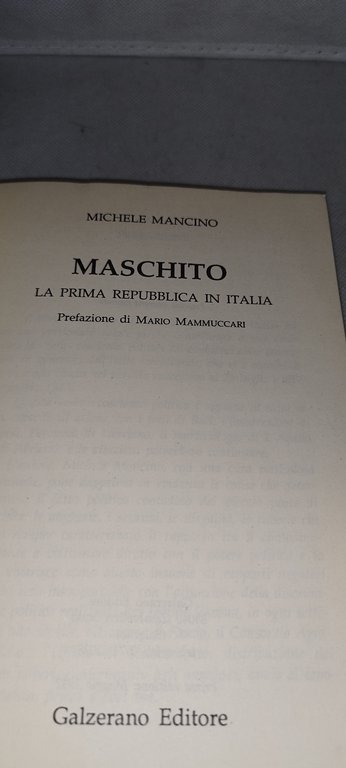 michele mancino maschito la prima republlica in italia