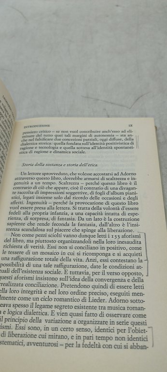 minima moralia meditazioni della vita offesa einaudi