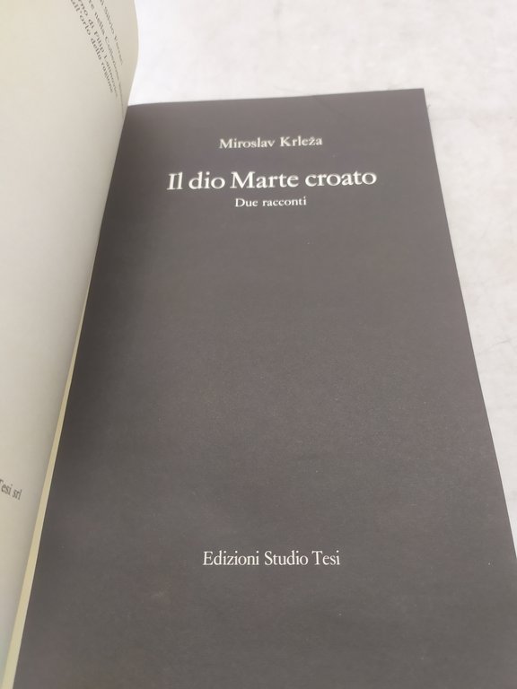 miroslav krleza il dio marte croato due racconti