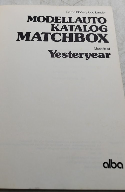 modellauto katalog matchbox model of yesteryear