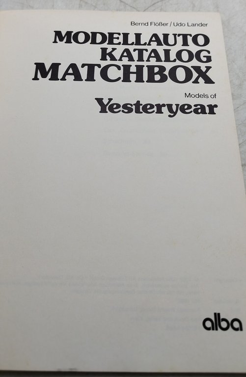 modellauto katalog matchbox model of yesteryear