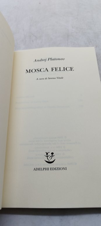 mosca felice andrej platonov adelphi 329