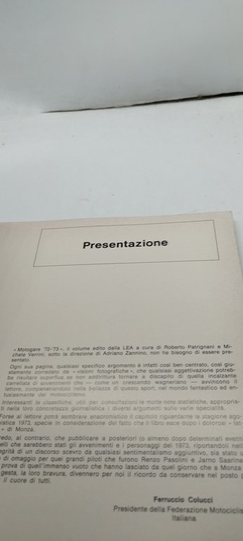 Motociclismo: moto gare 1972-1973 di Roberto Patrignani e Michele Verrini