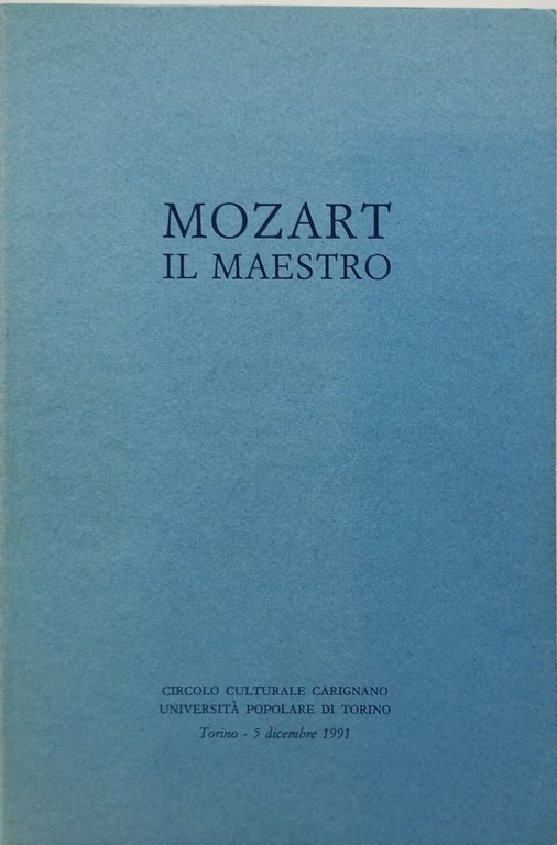 mozart il maestro copia numerata