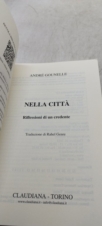 nella città riflessioni di un credente claudiana