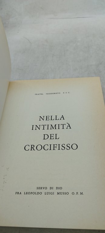 nella intimità del crocifisso