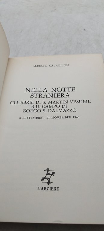 nella notte straniera gli ebrei di s martin vesubie