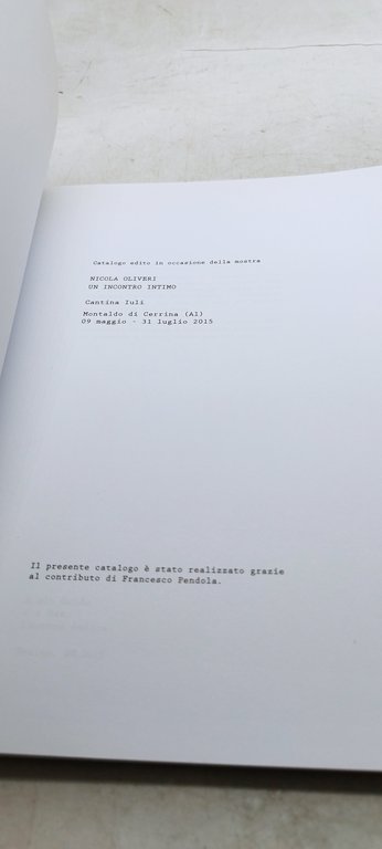 nicola oliveri catalogo edito in occasione della mostra nicola oliveri …