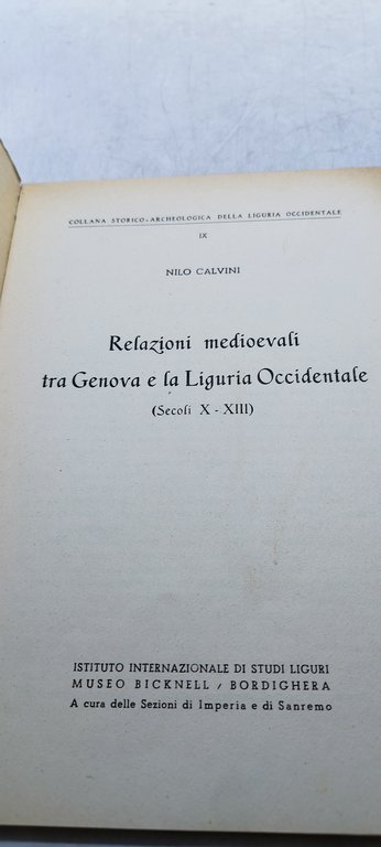 nilo calvini relazioni medioevali tra genova e la liguria occidentale …