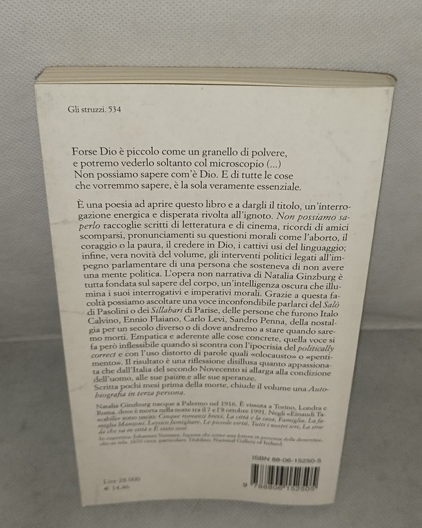 non possiamo saperlo saggi 1973 1990 einaudi | Immagine Gallery 2