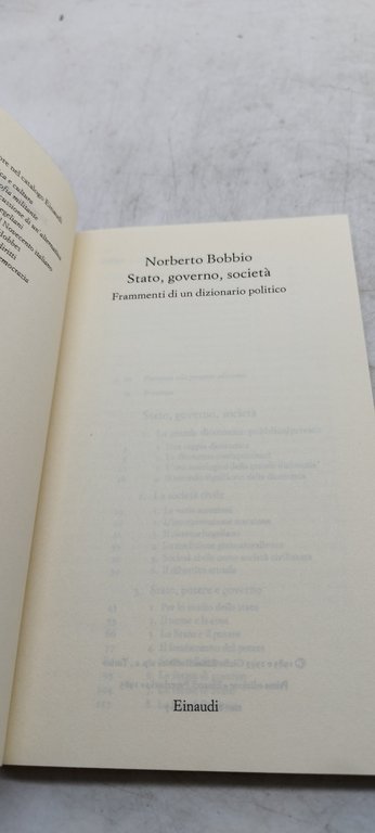 norberto bobbio stato governo società frammenti di un dizionario politico …