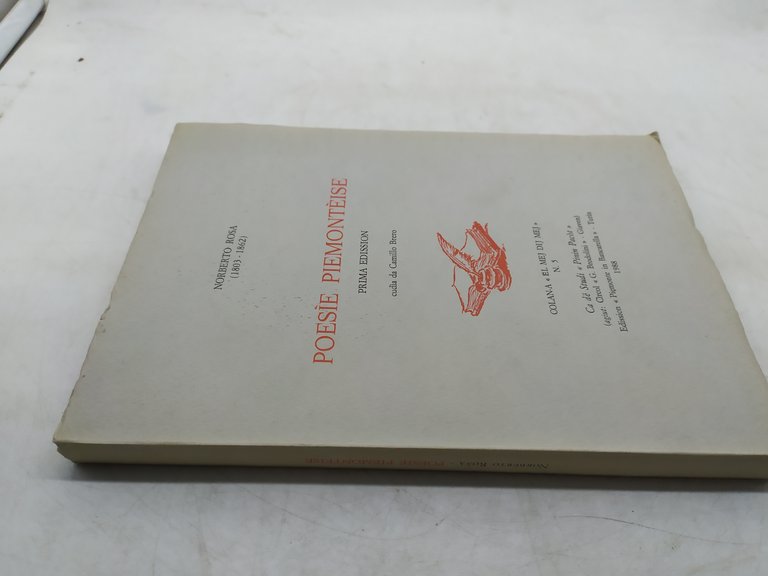 norberto rosa 1803-1862 poesie piemontèise prima edission