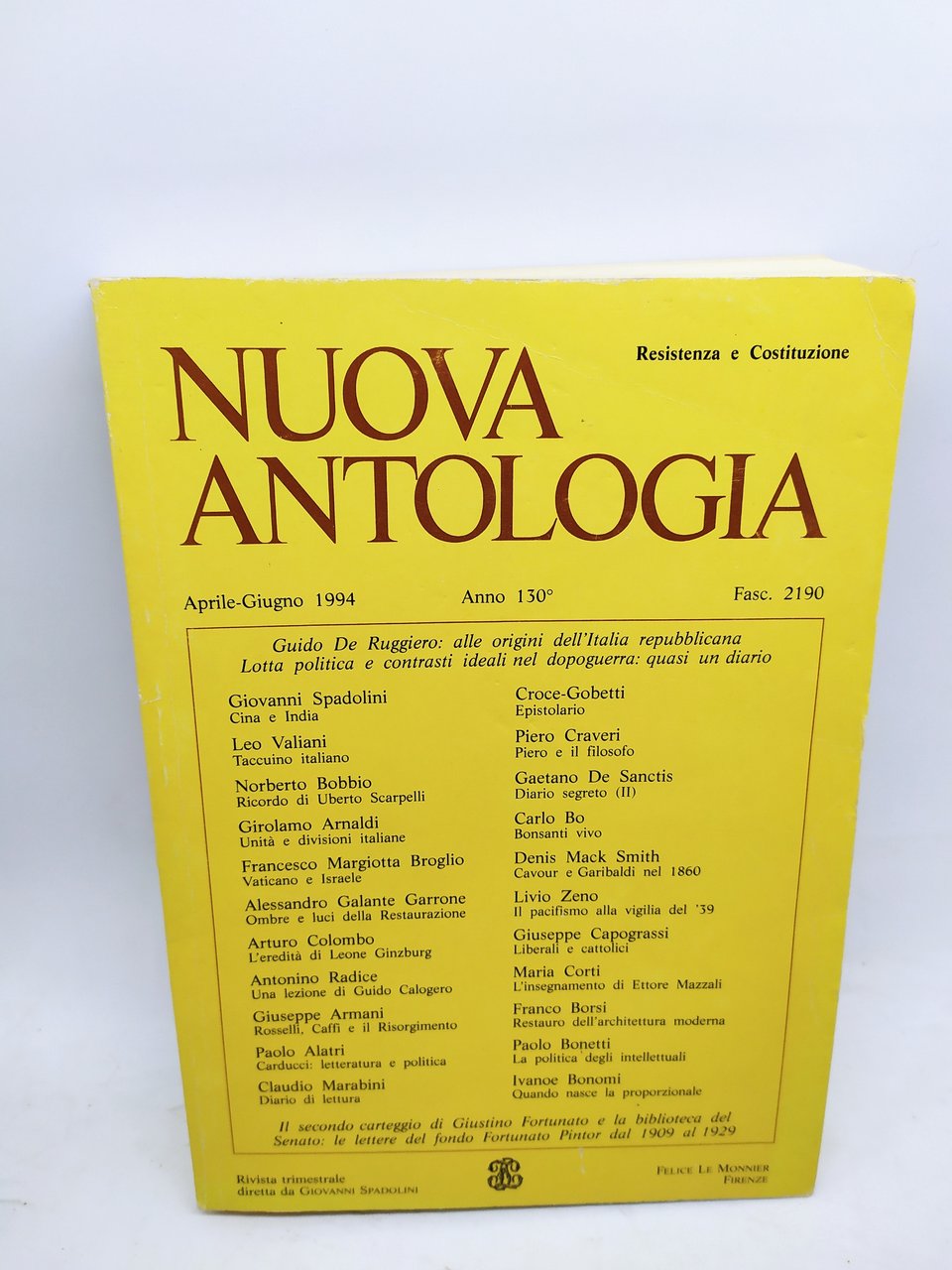 nuova antologia resistenza e costituzione aprile giugno 1994 anno 130 …