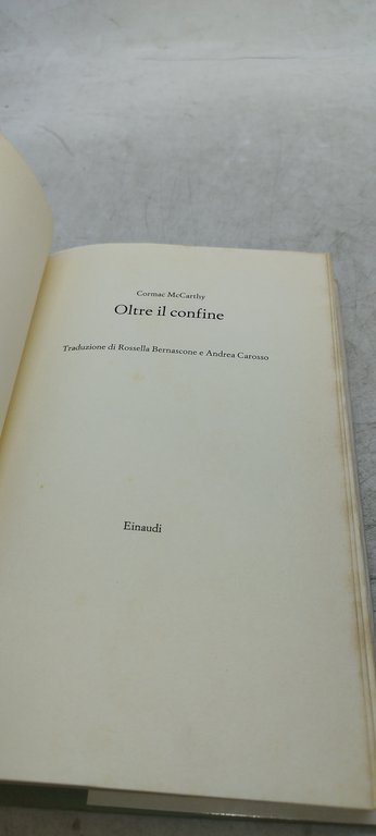 oltre il confine einaudi 1995
