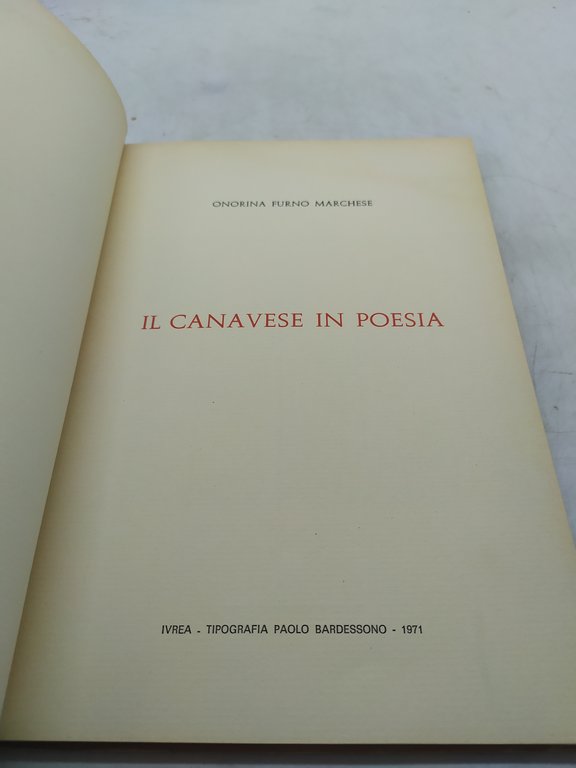 onorina furno marchese il canavese in poesia 1971