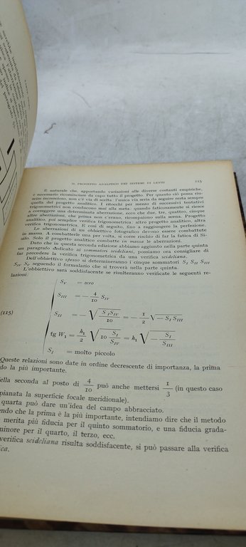 ottica industriale progetto analitico trigonometica dimostrazioni hoepli