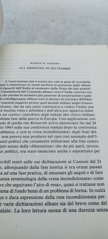 otto settembre 1943 l'armistizio italiano 40 anni dopo