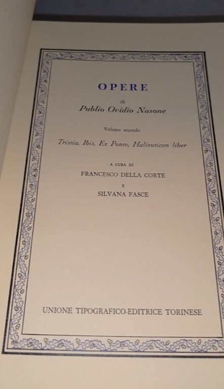 ovidio opere classici utet 2 volumi | Immagine Gallery 8