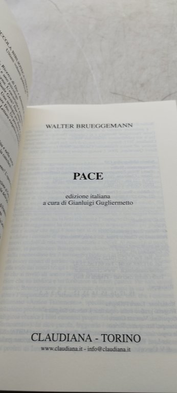 pace walter brueggemann claudiana
