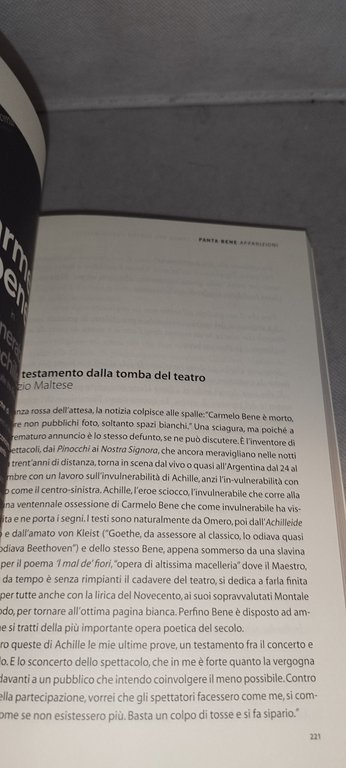 panta carmelo bene bompiani | Immagine Gallery 8