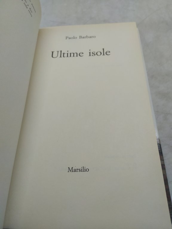 paolo barbaro ultime isole racconti marsilio