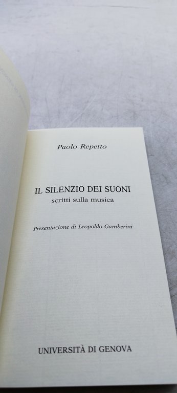 paolo repetto il silenzio dei suoni paolo repetto