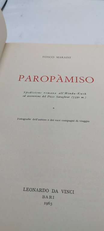 paropàmiso fosco maraini