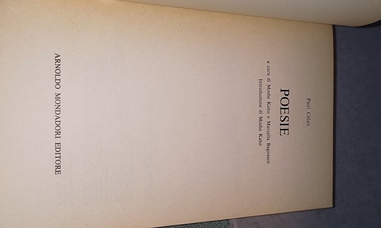 paul celan poesie lo speccho mondadori | Immagine Gallery 6