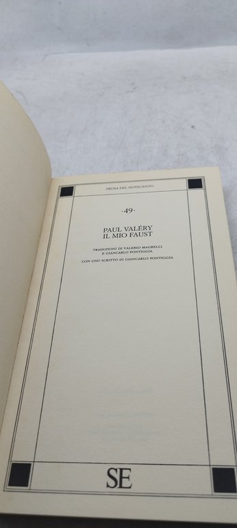 paul valery il mio faust prosa del novecento se